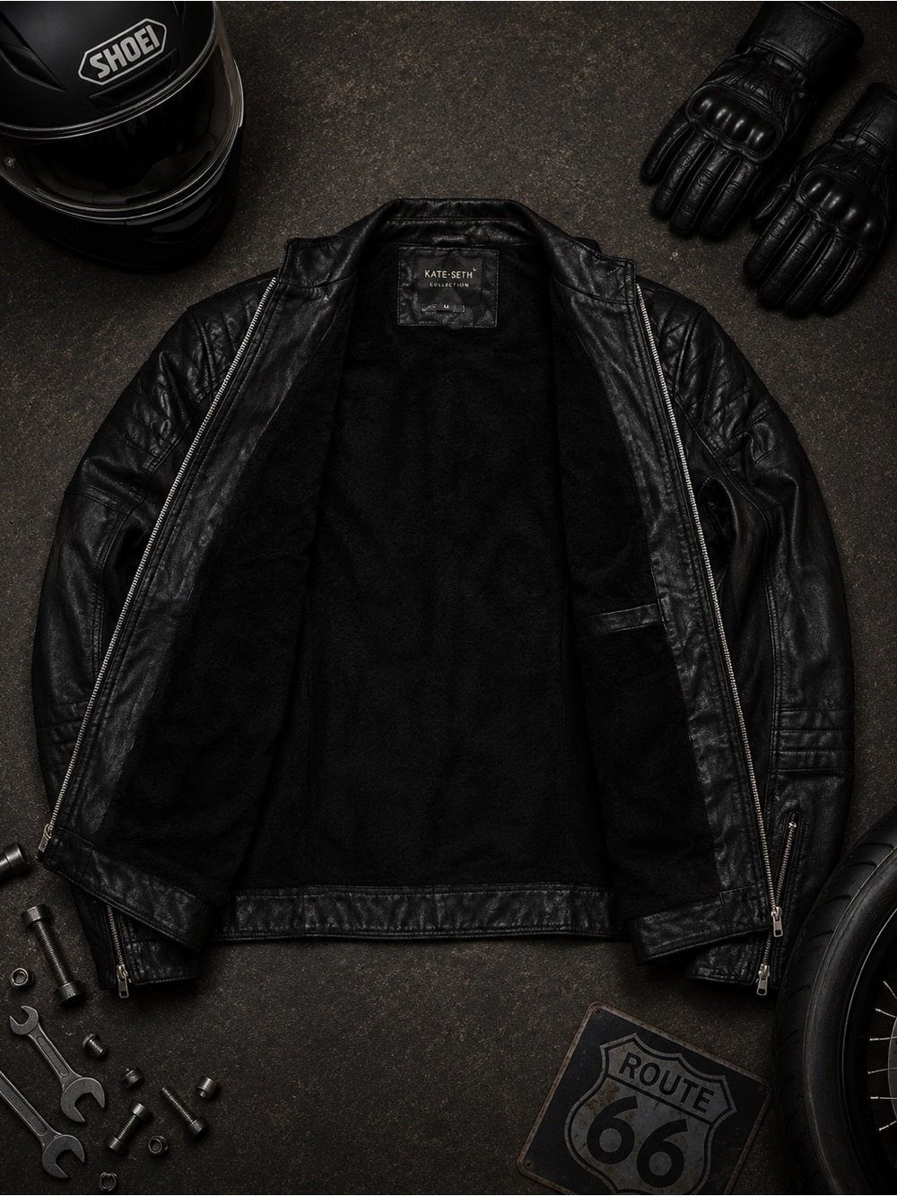 New Men's Autumn High Quality Fashion Coat Leather Jacket Motorcyle - Picture 7 of 11